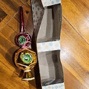 Large Ornament 1950s Vintage Glass West Germany Handblown